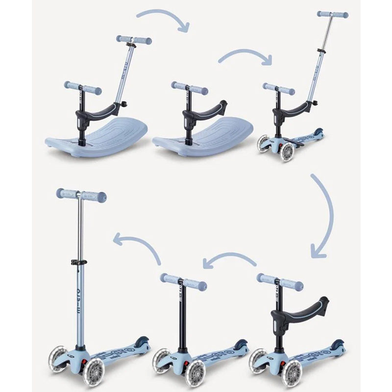 Micro Kickboard Micro Mini Deluxe Rock & Go LED Age 1 - 6