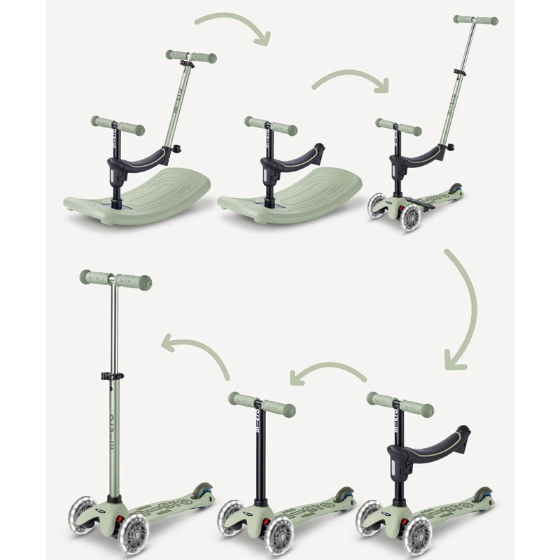 Micro Kickboard Micro Mini Deluxe Rock & Go LED Age 1 - 6