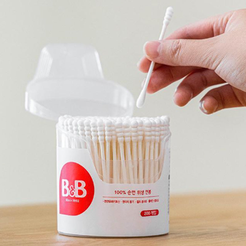 B&B Premium Cotton Swabs For Baby (Round) 200P