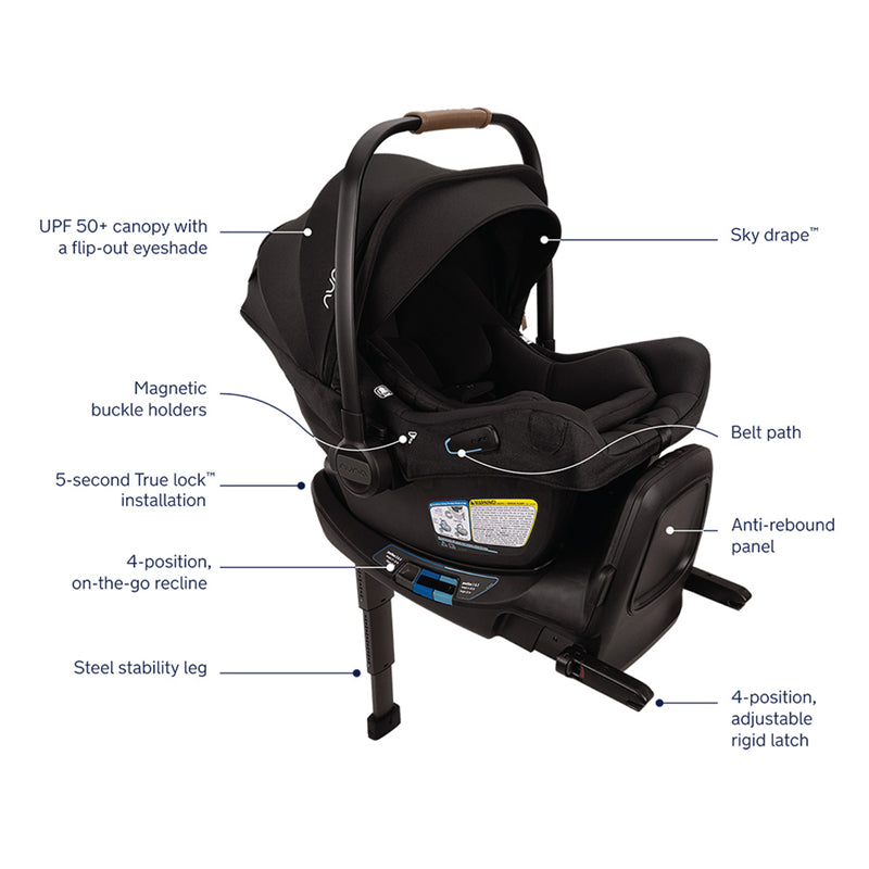 Nuna PIPA Aire RX Infant Car Seat + PIPA RELX Base
