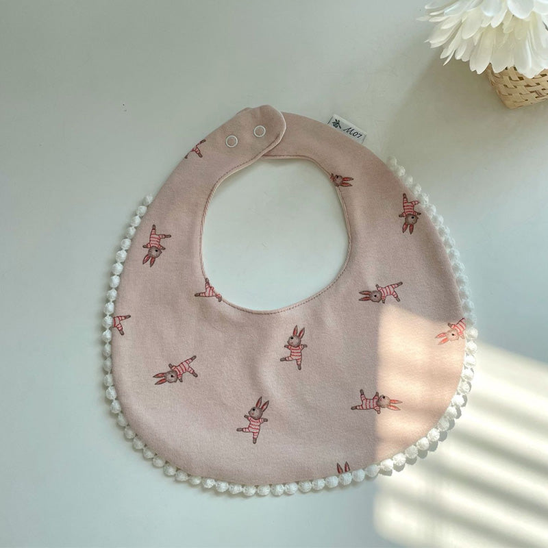 Pom Pom Cotton Baby Bib