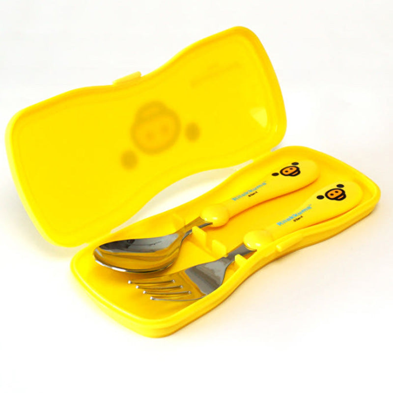 Rilakkuma Kids Spoon & Fork Set with Case