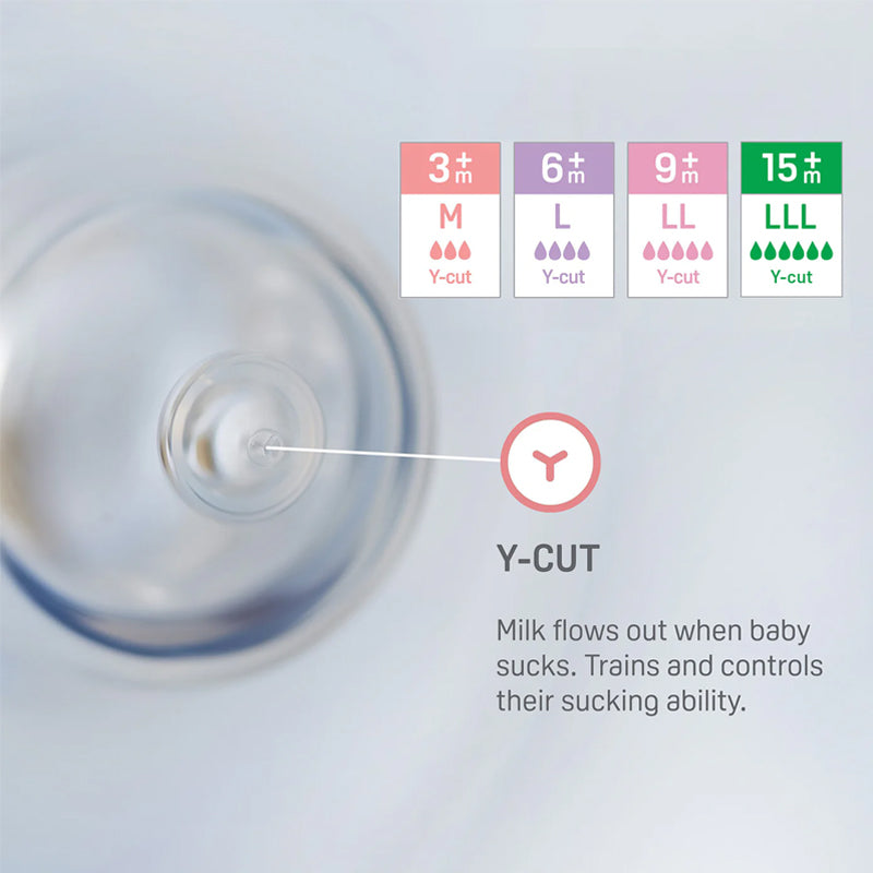 Pigeon Silicone Nipple (L), 6+ Months, 2 pack