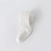 Kids Wheat Pattern Tights - White