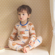 Spandex Brushed Fabric Pajamas Set-Flying Bear