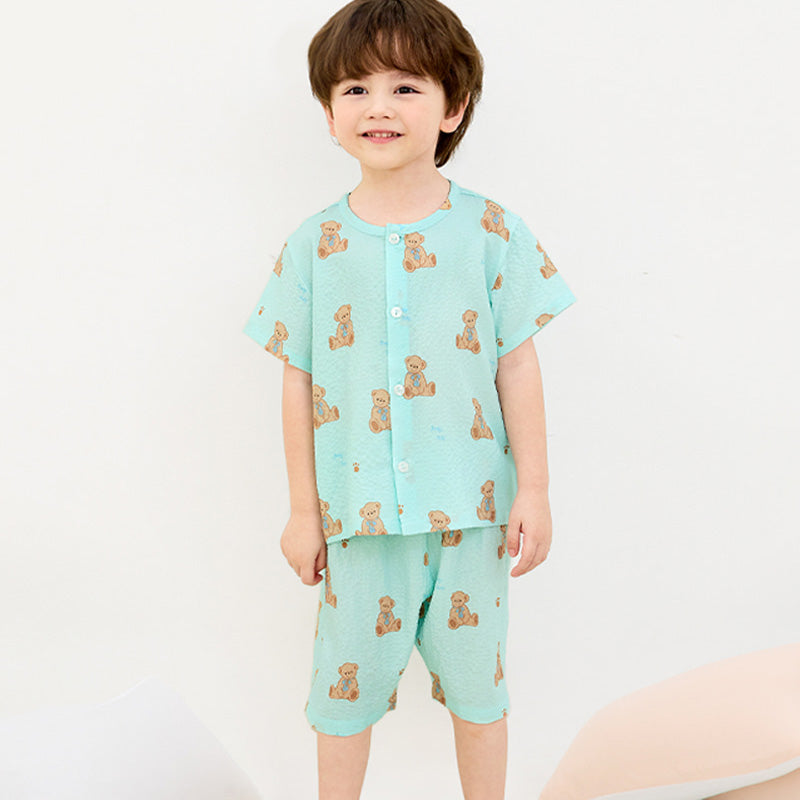 Korean Summer Airy Crepe Pajama Set