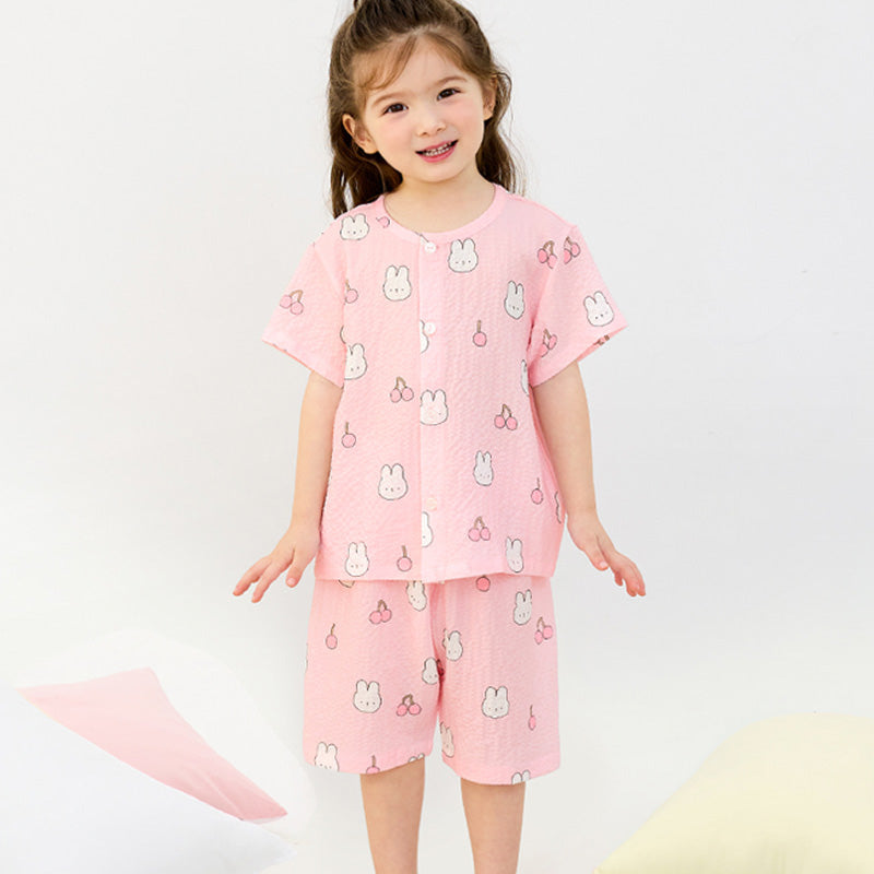 Korean Summer Airy Crepe Pajama Set