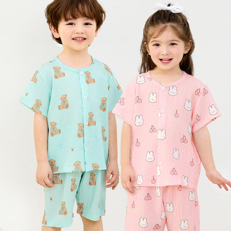 Korean Summer Airy Crepe Pajama Set