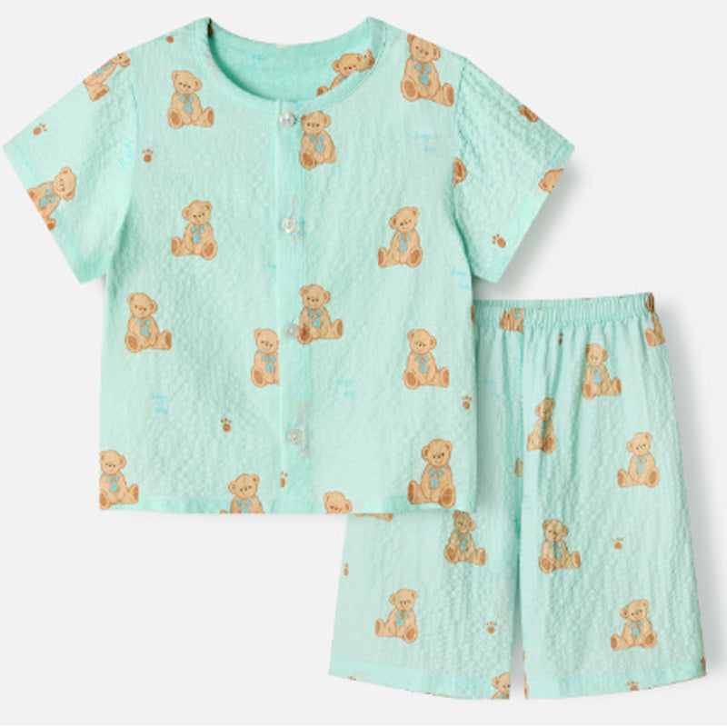 Korean Summer Airy Crepe Pajama Set