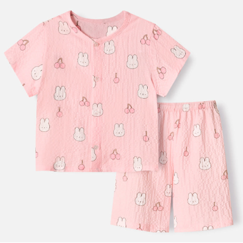 Korean Summer Airy Crepe Pajama Set