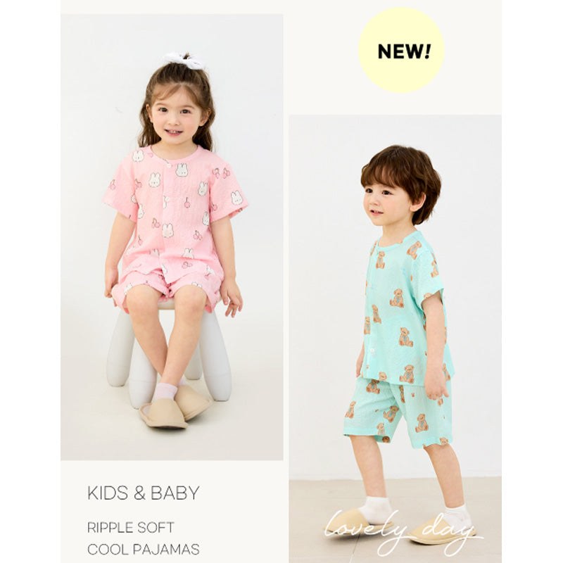 Korean Summer Airy Crepe Pajama Set