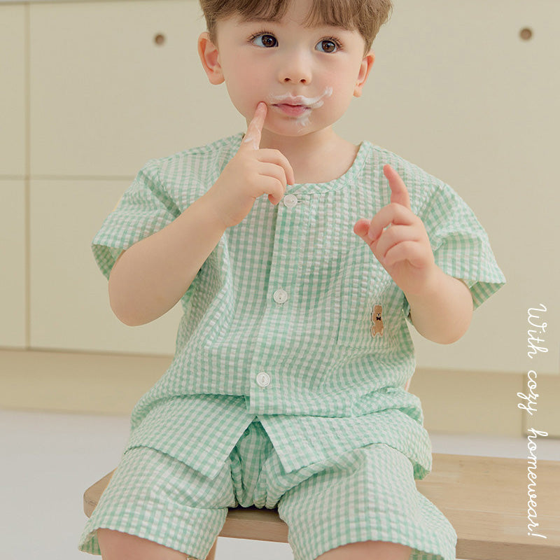 Korean Summer Premium Seersucker Pajama Set