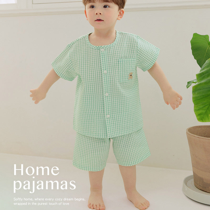 Korean Summer Premium Seersucker Pajama Set
