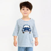 Kids Summer Short Shirt Cotton Pajamas Set - Classic Car