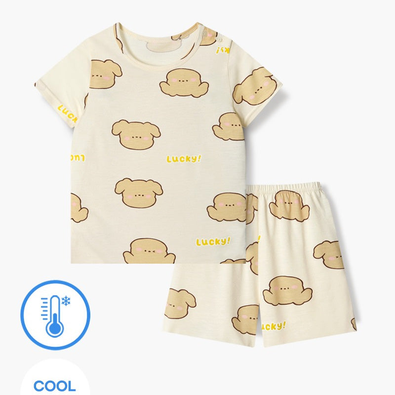Korean Summer Short Shirt Pajamas Set-Coco Puppy