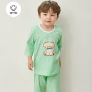 Korean Summer Short Shirt Pajamas Set-Puppy