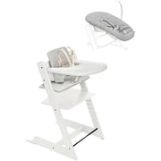 Stokke Tripp Trapp High Chair2 with Cushion, Newborn Set and Stokke Tray Bundle