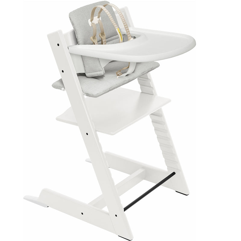Stokke Tripp Trapp High Chair2 with Cushion, Newborn Set and Stokke Tray Bundle