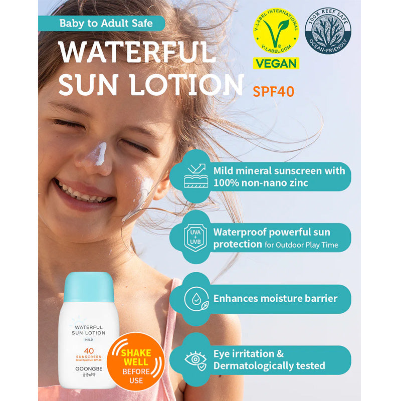 Goongbe Waterful Sun Lotion Mild SPF 40, 2.82 fl.oz.l