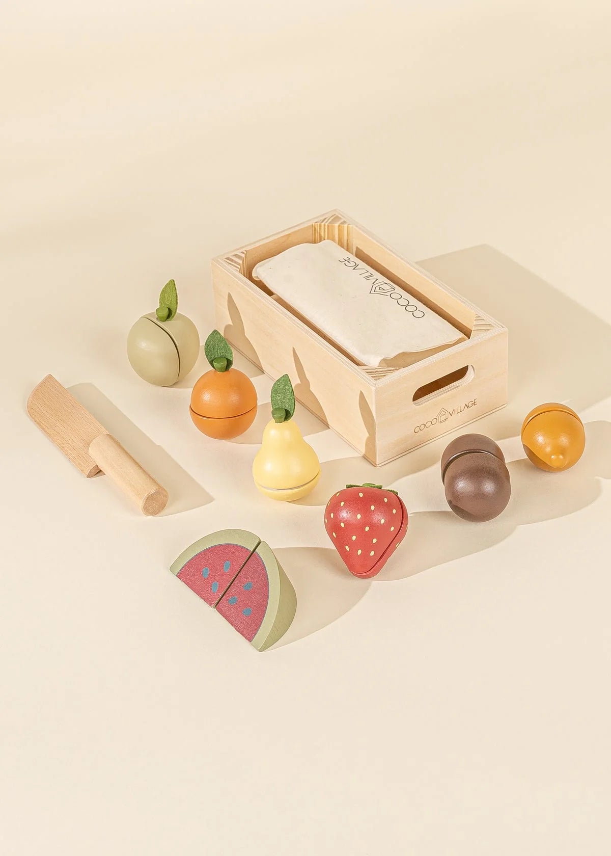 COCO VILLAGE Wooden Fruits playset