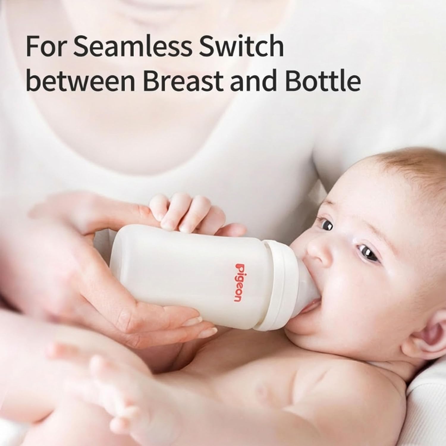 Pigeon Silicone Coated Glass Baby Bottle, Wide Neck (Pack of 2)