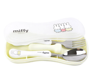 Stainless Steel Spoon Fork Set With Case -Miffy