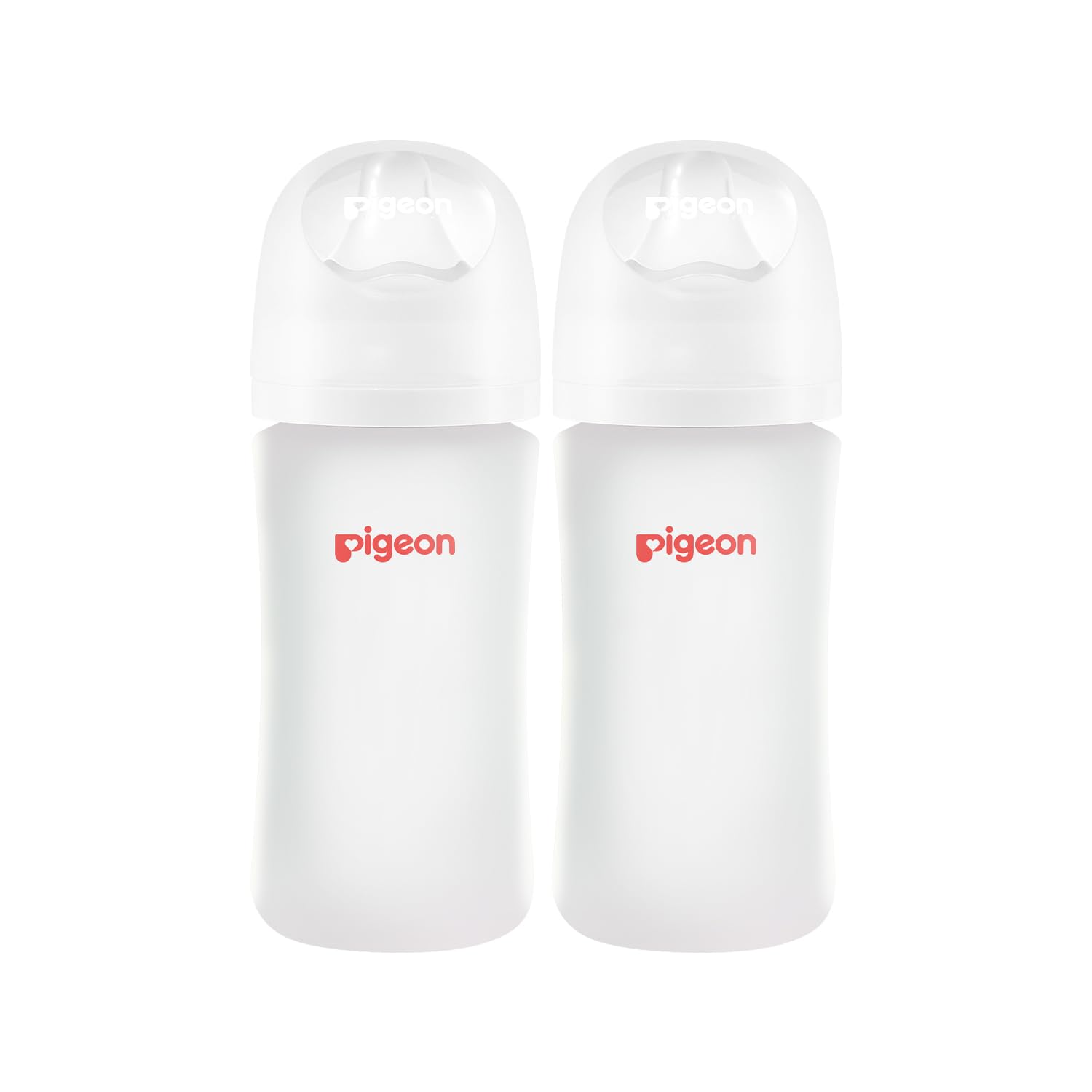 Pigeon Silicone Coated Glass Baby Bottle, Wide Neck (Pack of 2)