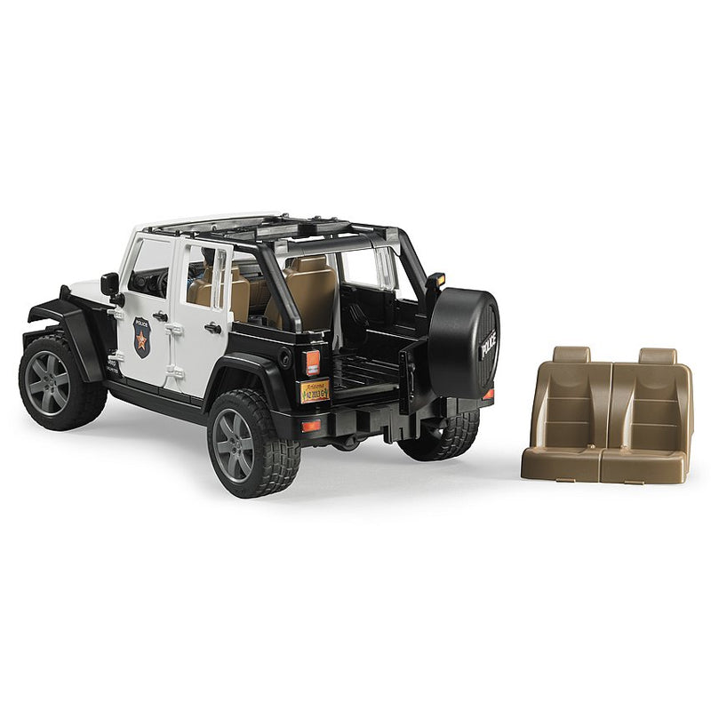 Bruder 02526 Jeep Rubicon Police Car + Light Skin Policeman