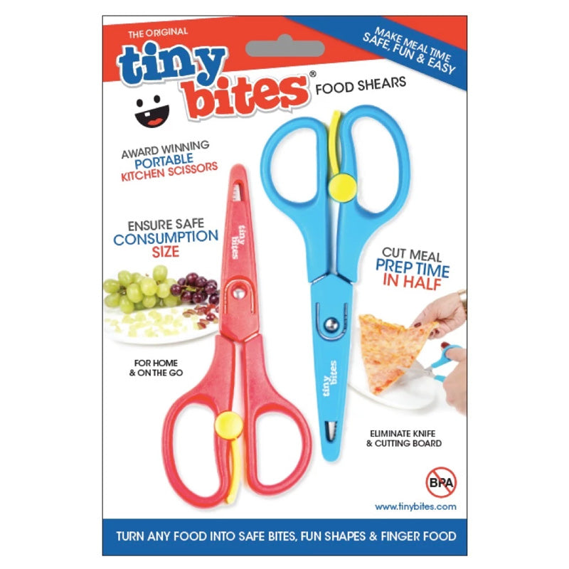 Tiny Bites Food Shears (Set Of 2) Red-Blue