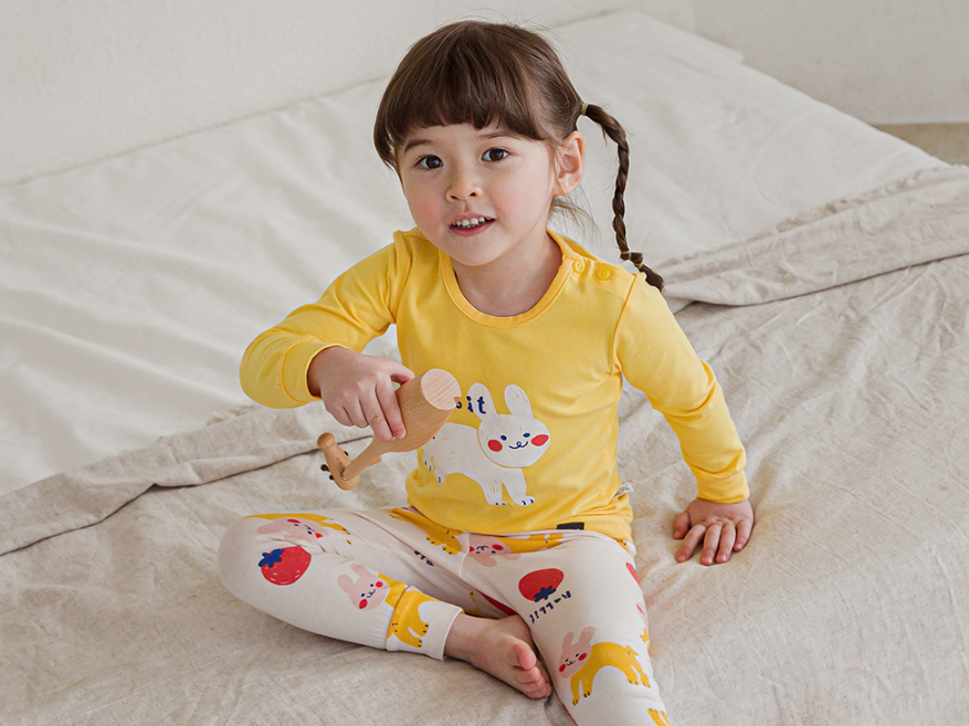 Single Spandex Fabric Pajama set-Bongbong Rabbit