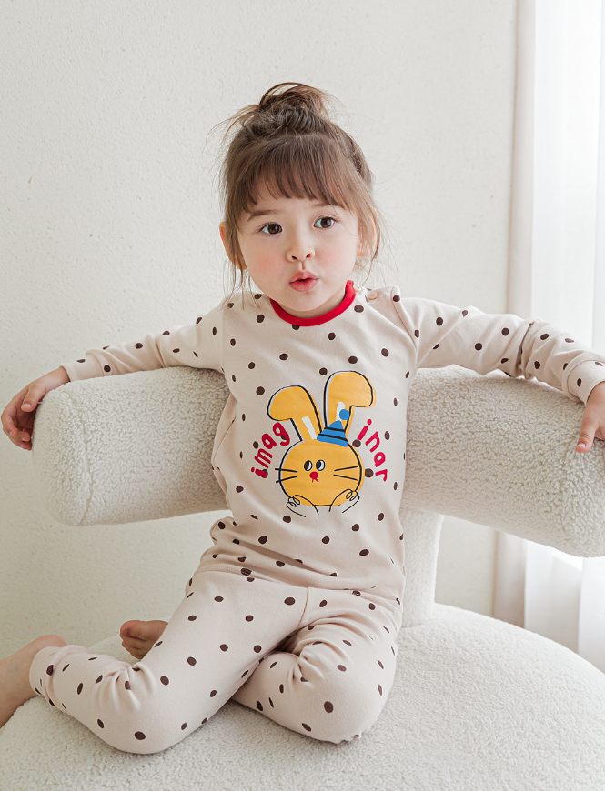 Spandex Brushed Fabric pajamas set-Joyful