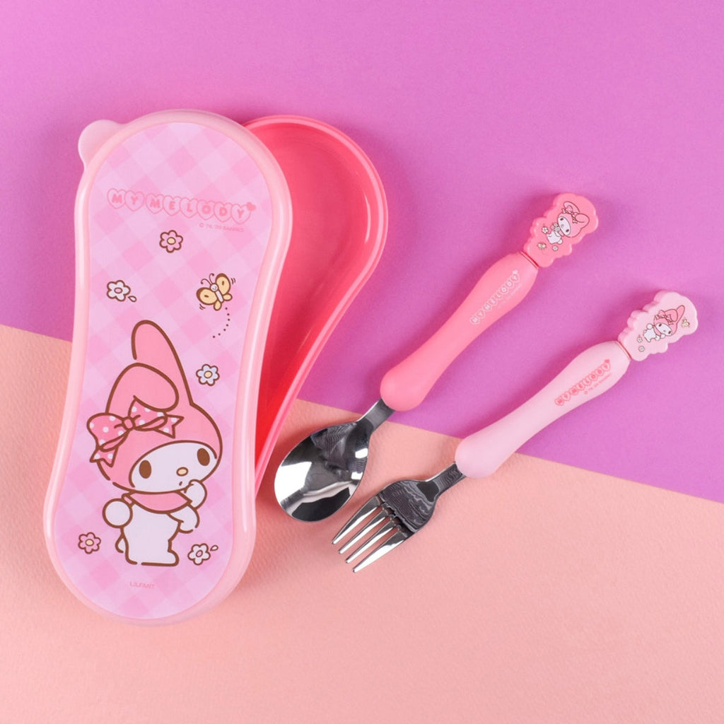 Sanrio My Melody Mascot Spoon Fork Case Set