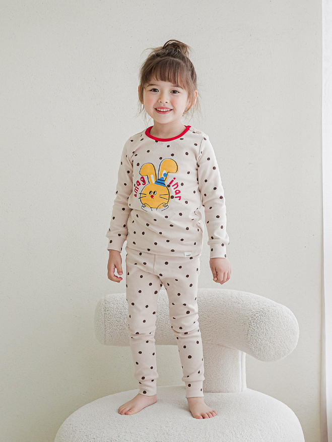 Spandex Brushed Fabric pajamas set-Joyful
