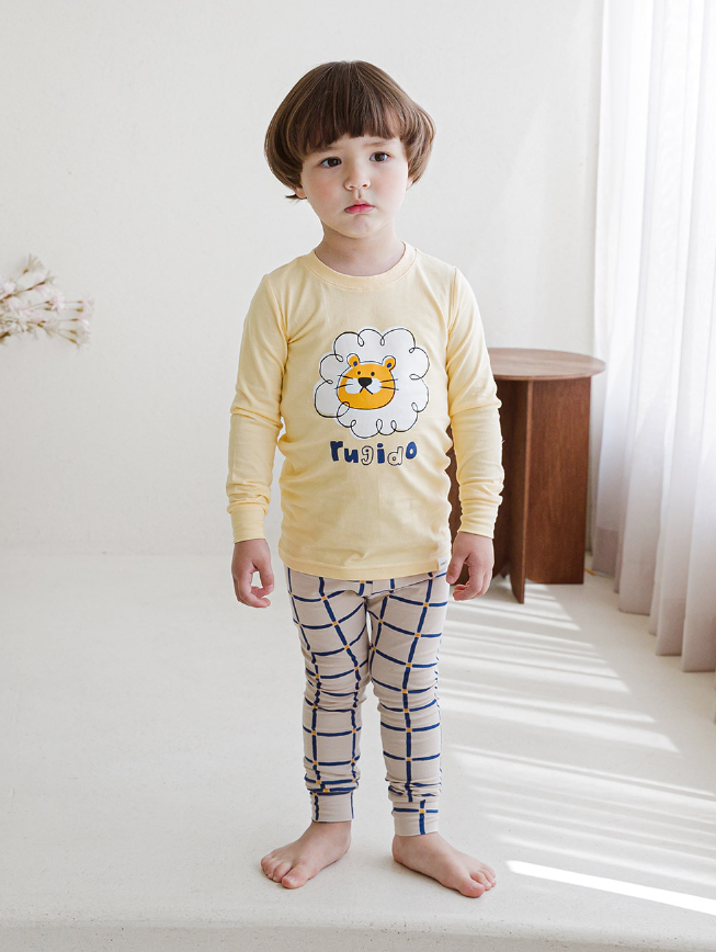 Single Spandex Fabric Pajamas set-Lion