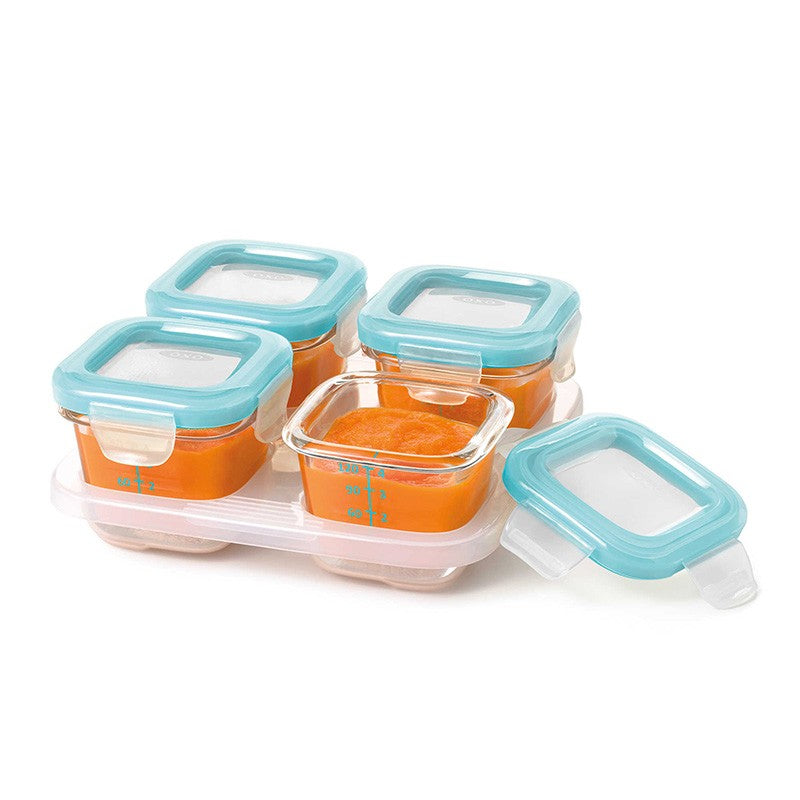 OXO Tot Silicone Baby Blocks, Teal 2 oz.