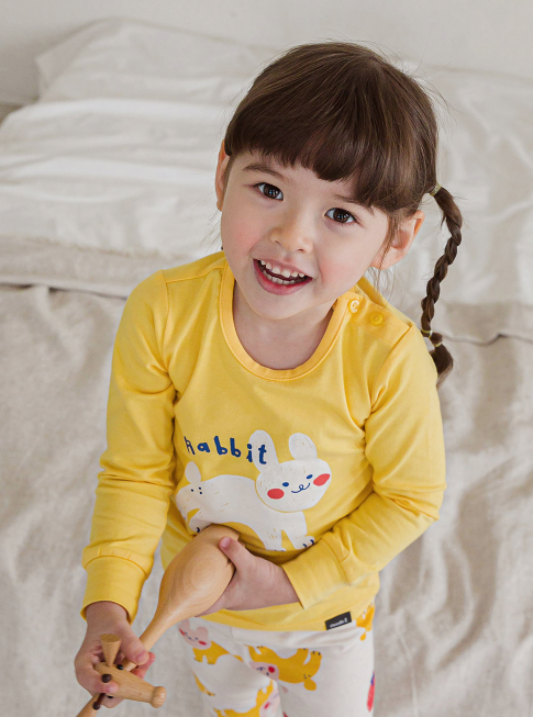 Single Spandex Fabric Pajama set-Bongbong Rabbit