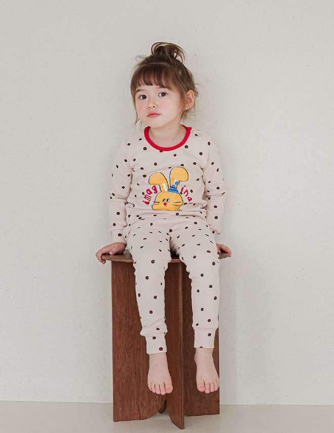 Spandex Brushed Fabric pajamas set-Joyful
