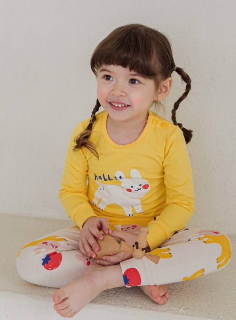 Single Spandex Fabric Pajama set-Bongbong Rabbit