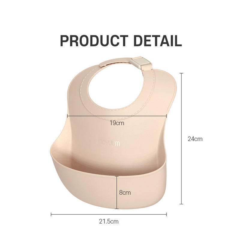 Moyuum One Touch Buckle Silicone Baby Bib