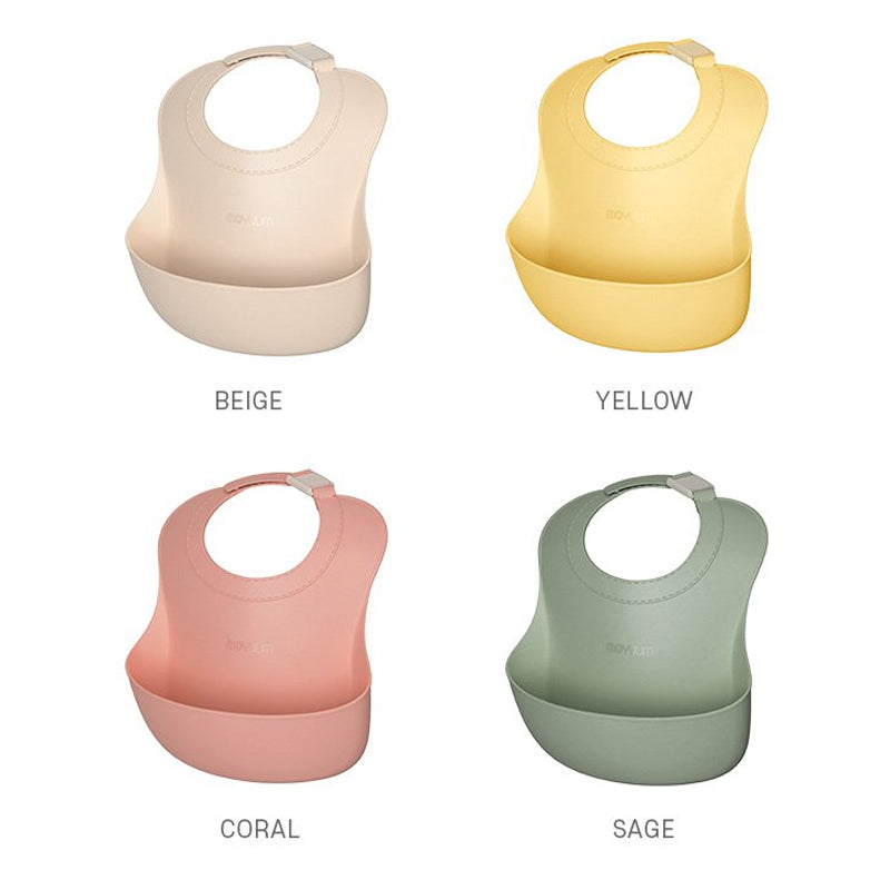 Moyuum One Touch Buckle Silicone Baby Bib
