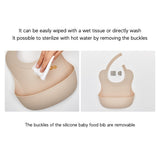 Moyuum One Touch Buckle Silicone Baby Bib