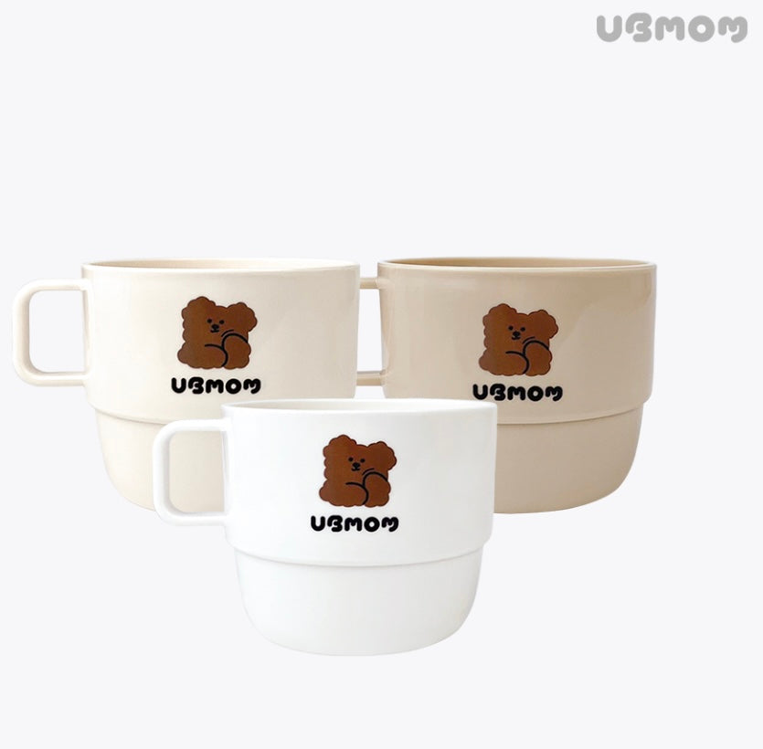 UBMOM Chocolate Mong  Handle Cup Set - 3pcs