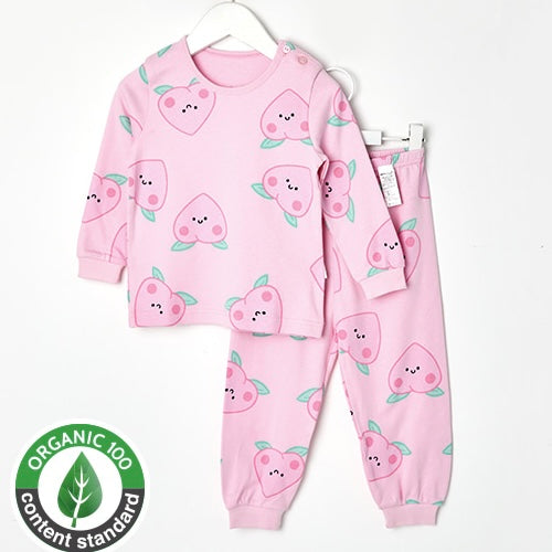 Korean Kids Pajamas Set-Peach
