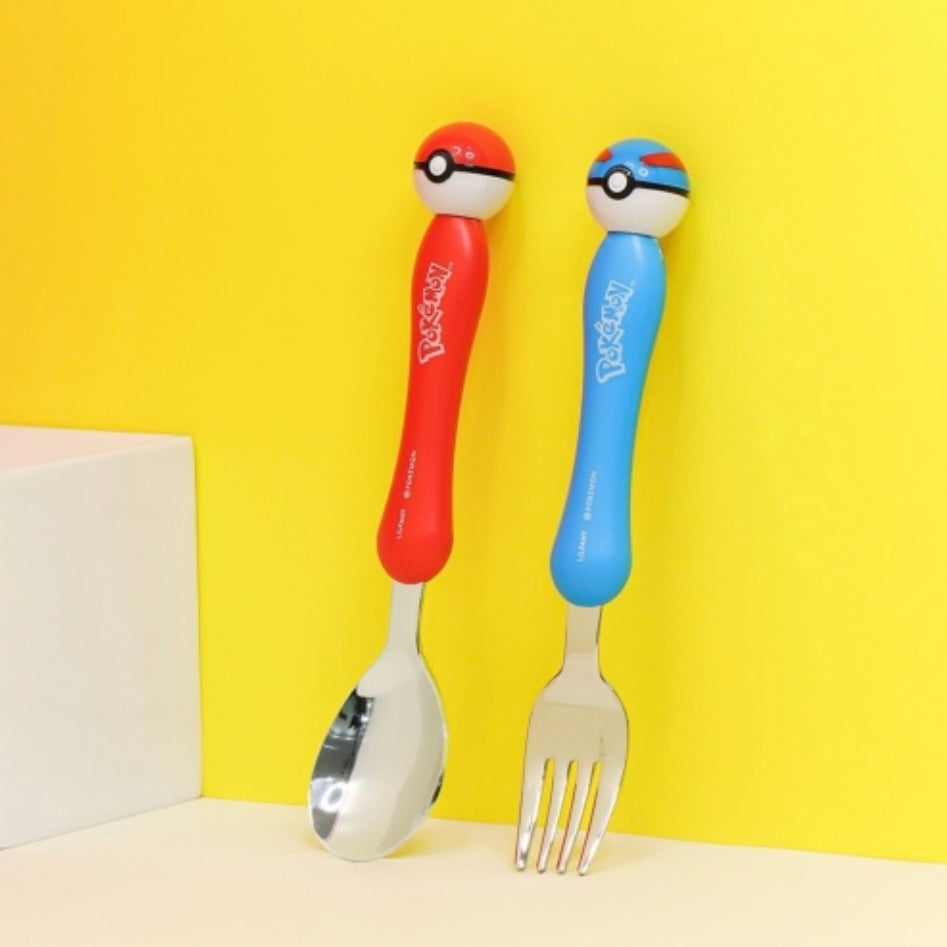 Pokemon Monster Ball Spoon Noodle Fork Set (3+ Years Old）