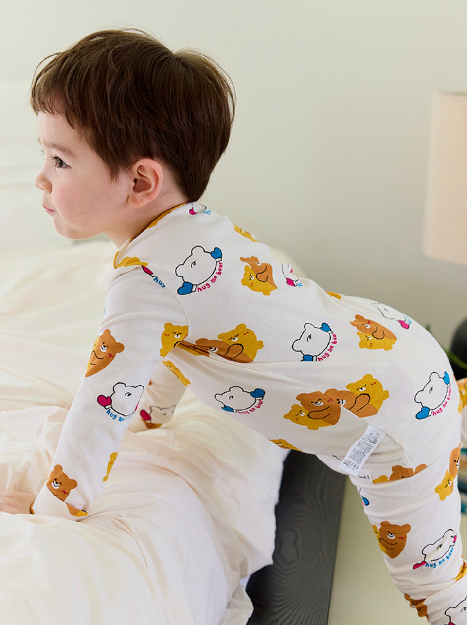 Single Spandex Fabric  Pajamas set-Twin Bear