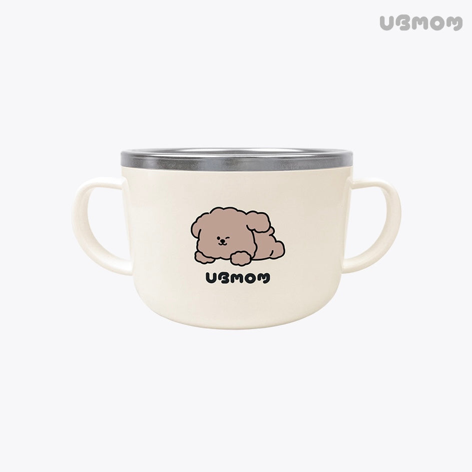 Ubmom Stainless Steel Feeding Bowl with Handles for Kids