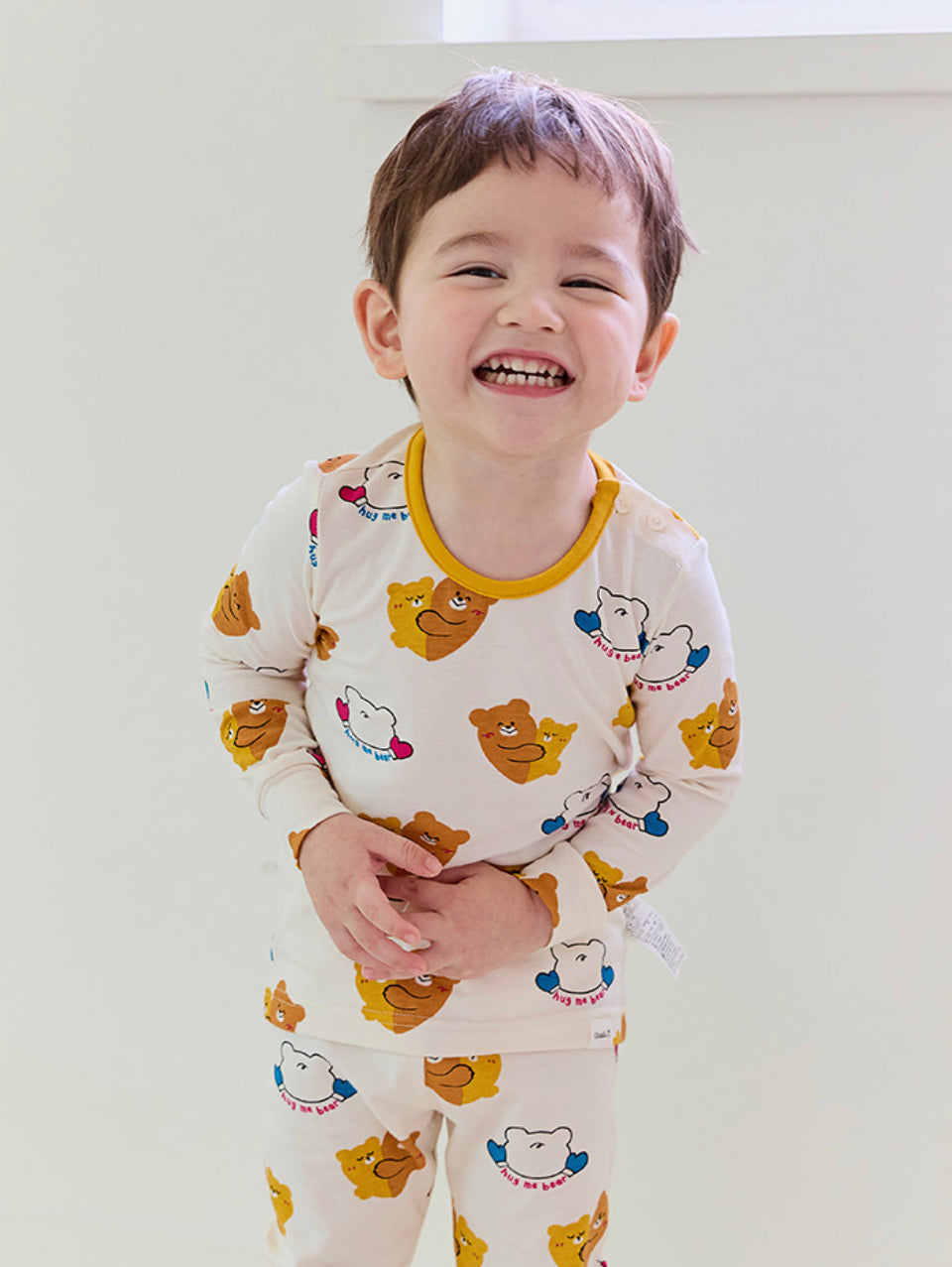 Single Spandex Fabric  Pajamas set-Twin Bear