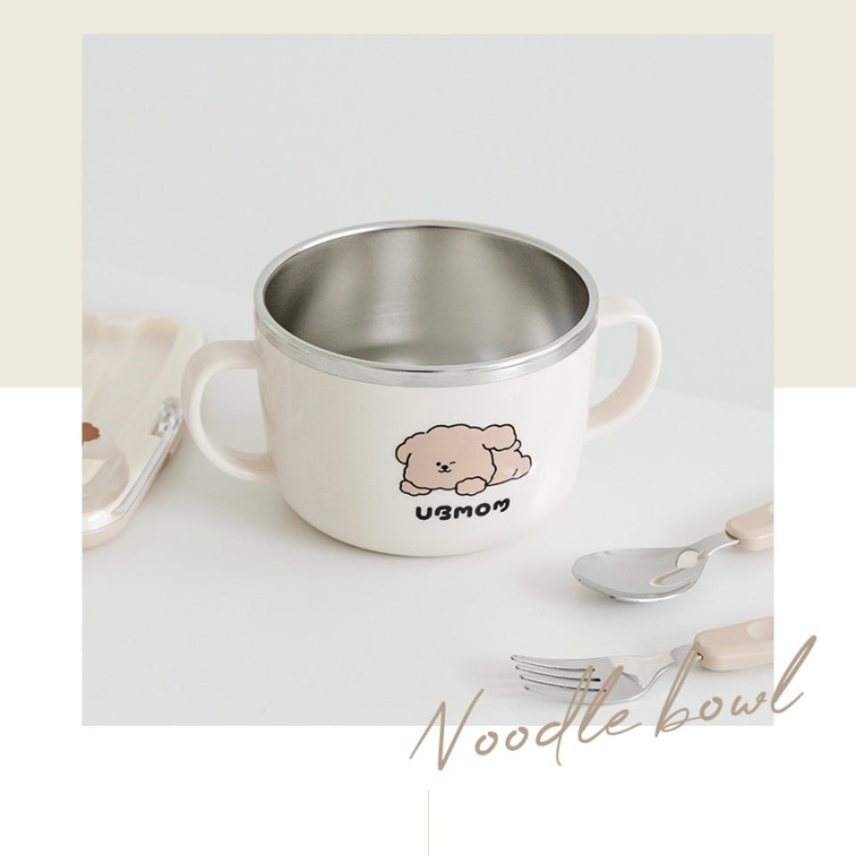Ubmom Stainless Steel Feeding Bowl with Handles for Kids