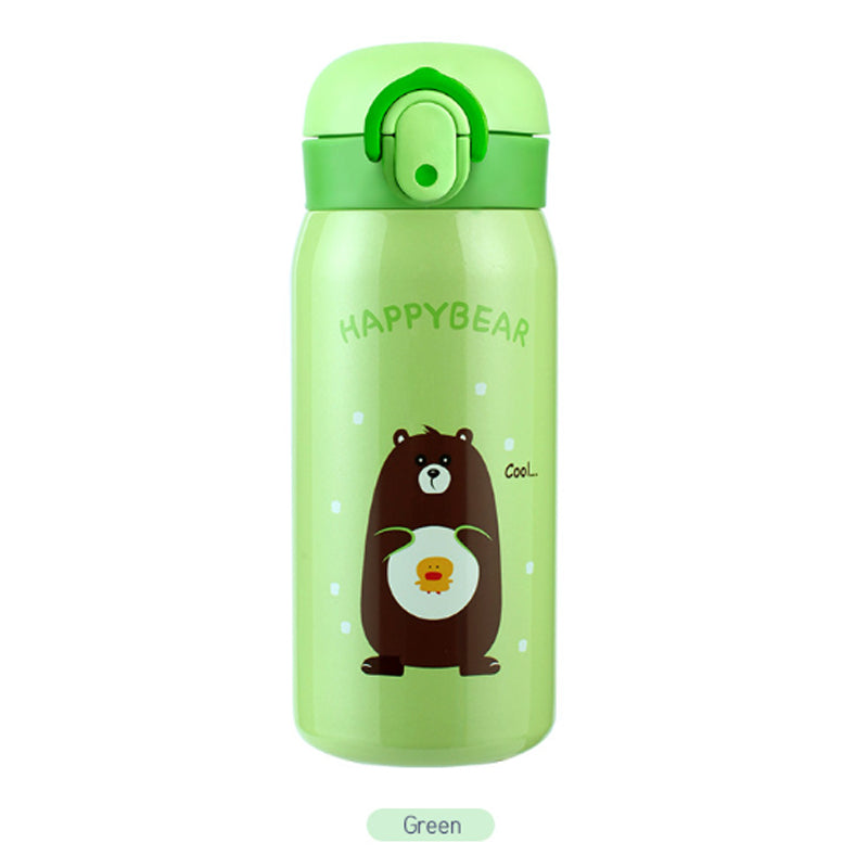 Happy Bear Stainless Steel Insulated Drink Bottle 350ml