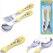 Lilfant-Pororo Kids Stainless Steel Spoon Fork Set (3+ Years Old)